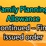 Family Planning Allowance Discontinued - Finmin issued order