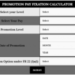 Calculator for Fixation of Pay on Promotion under FR 22(1)a(1)