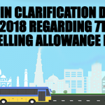 Finmin Clarification dated 12.09.2018 regarding 7th CPC Travelling Allowance rules
