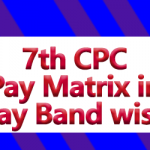 7th CPC Pay Matrix in Pay Band wise