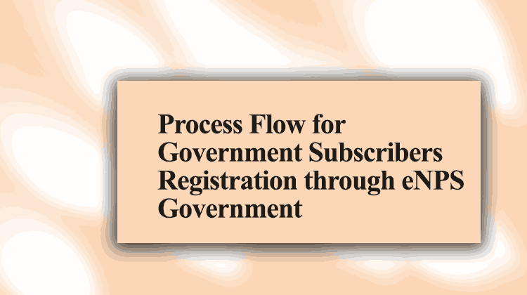 Process Flow for Government Subscribers Registration through eNPS Government